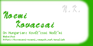 noemi kovacsai business card